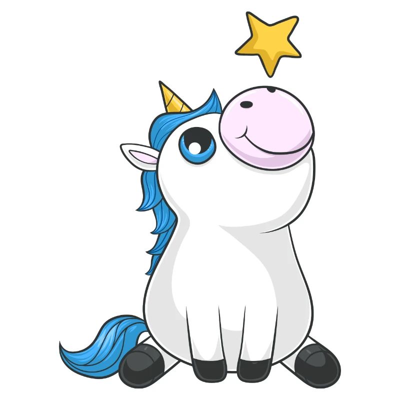 Süßes Comic Einhorn