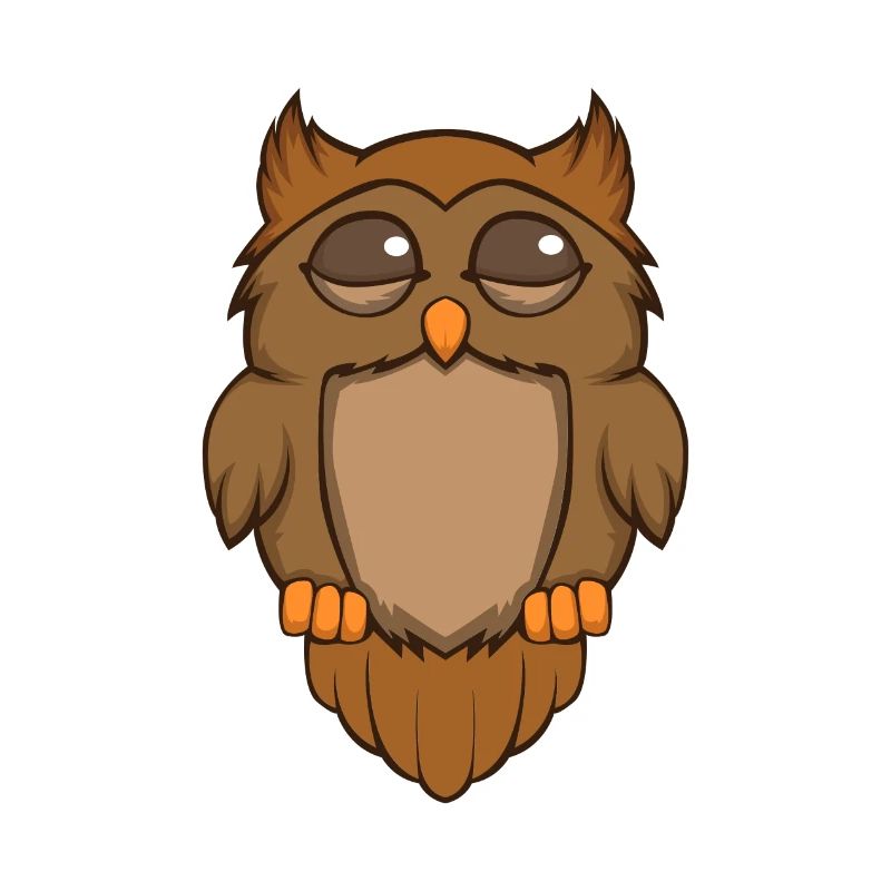 Süße Eule - Schlafende Eule - Eulen