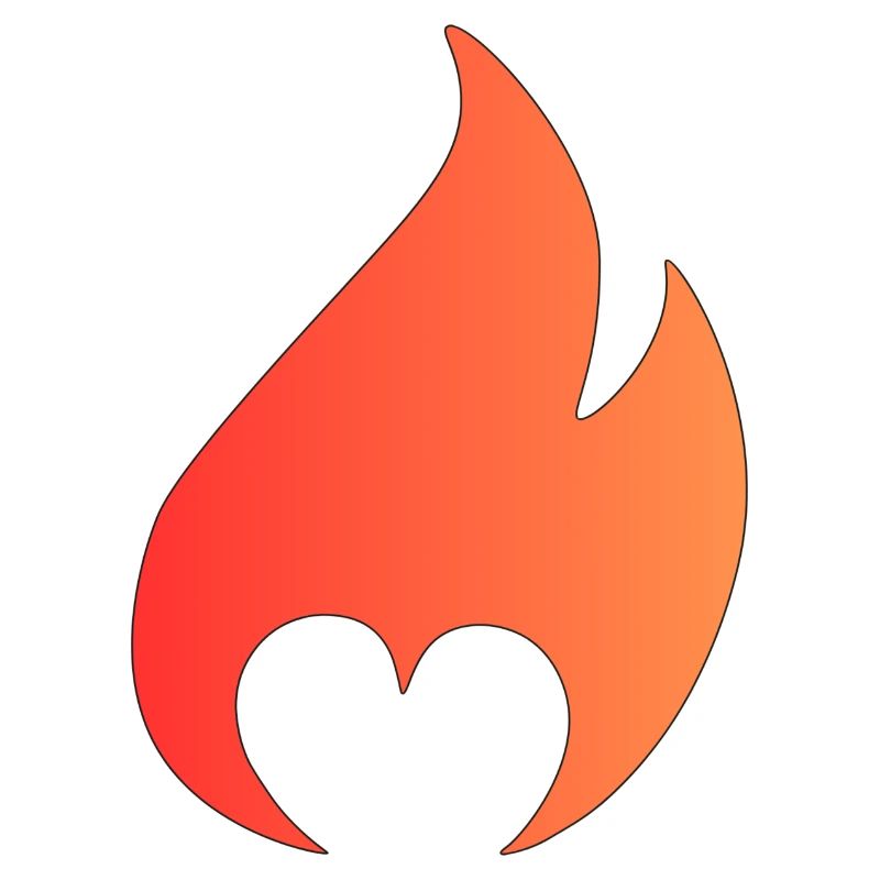Flamme mit Herz