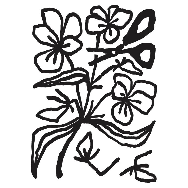 Blume Schere Schnitt