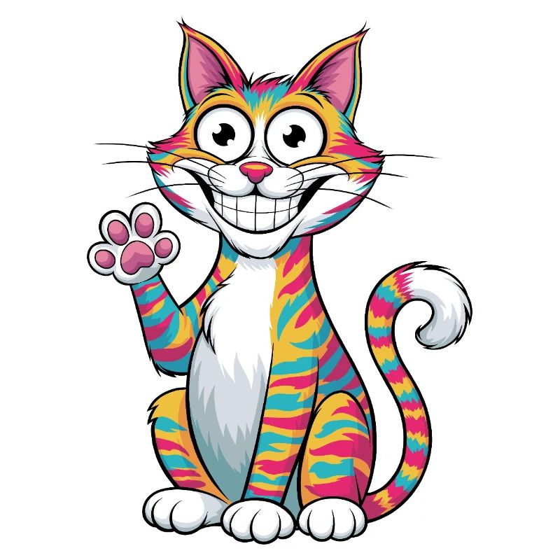 Chat qui agite la main