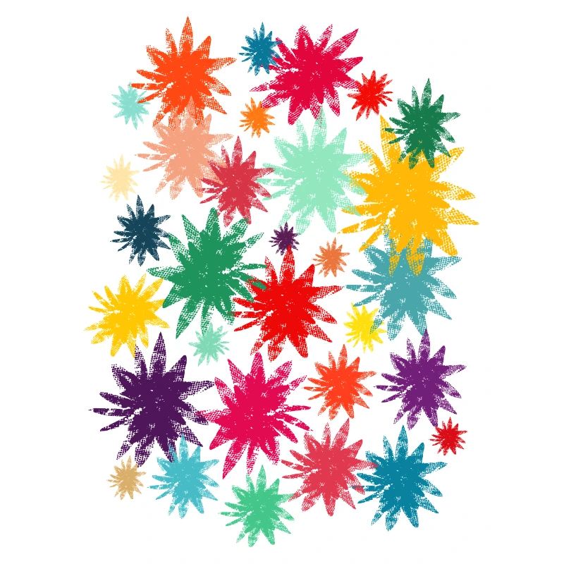 Fleurs colorées (d’occasion) 01