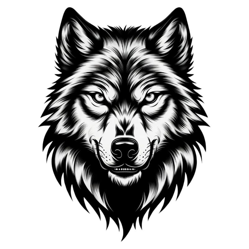 Wilder Wolfskopf – Black & White