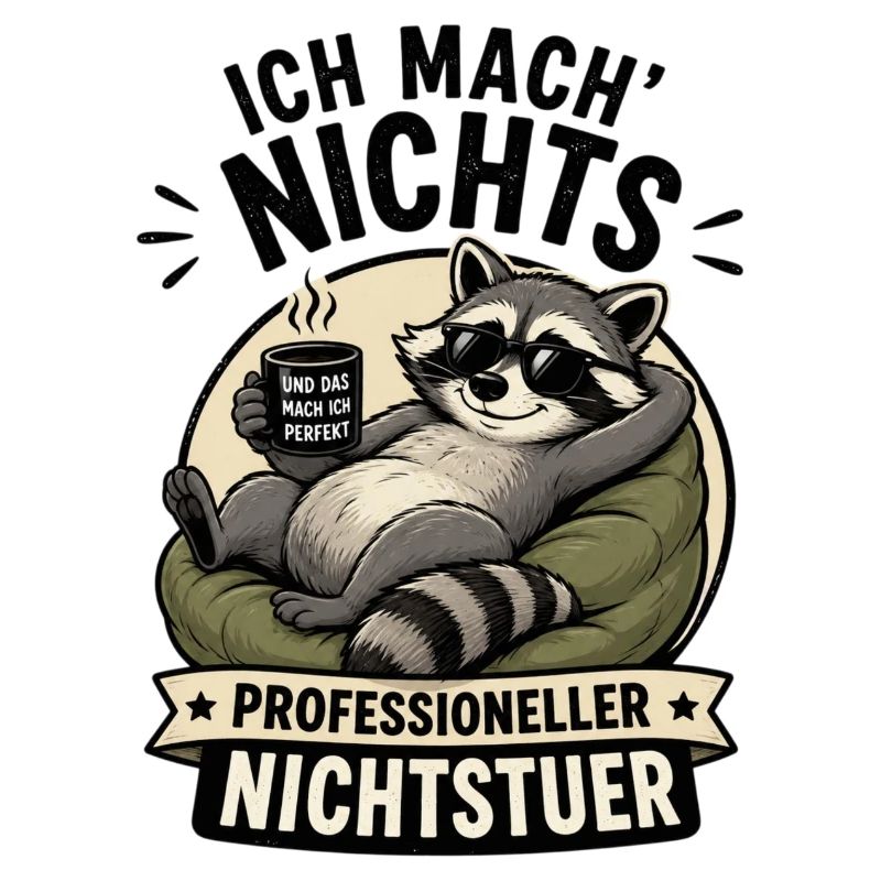 Relaxter Waschbär ProfiNichtstuer