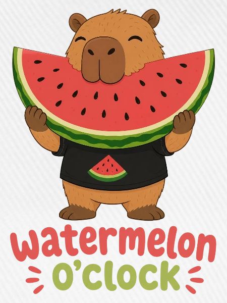 Wassermelone Capybara Sommer