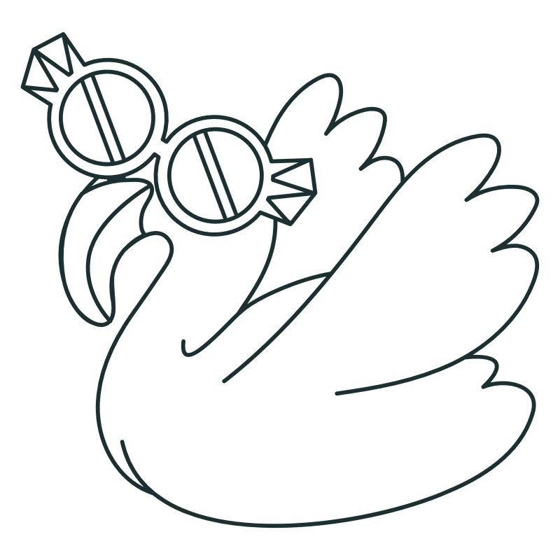 flamingo with cool glasses