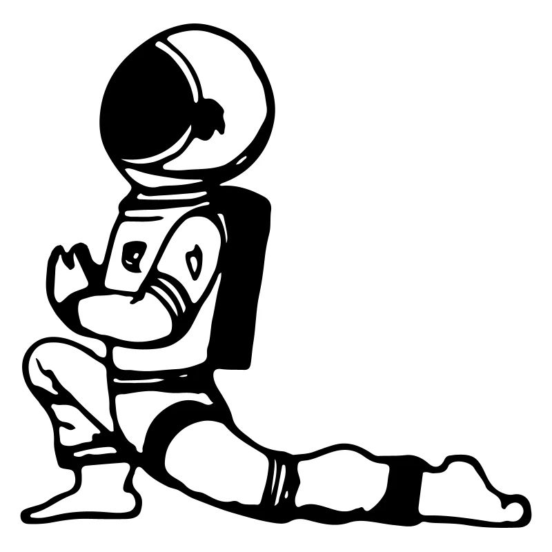 Astronaut Yoga Lustig Geschenkidee