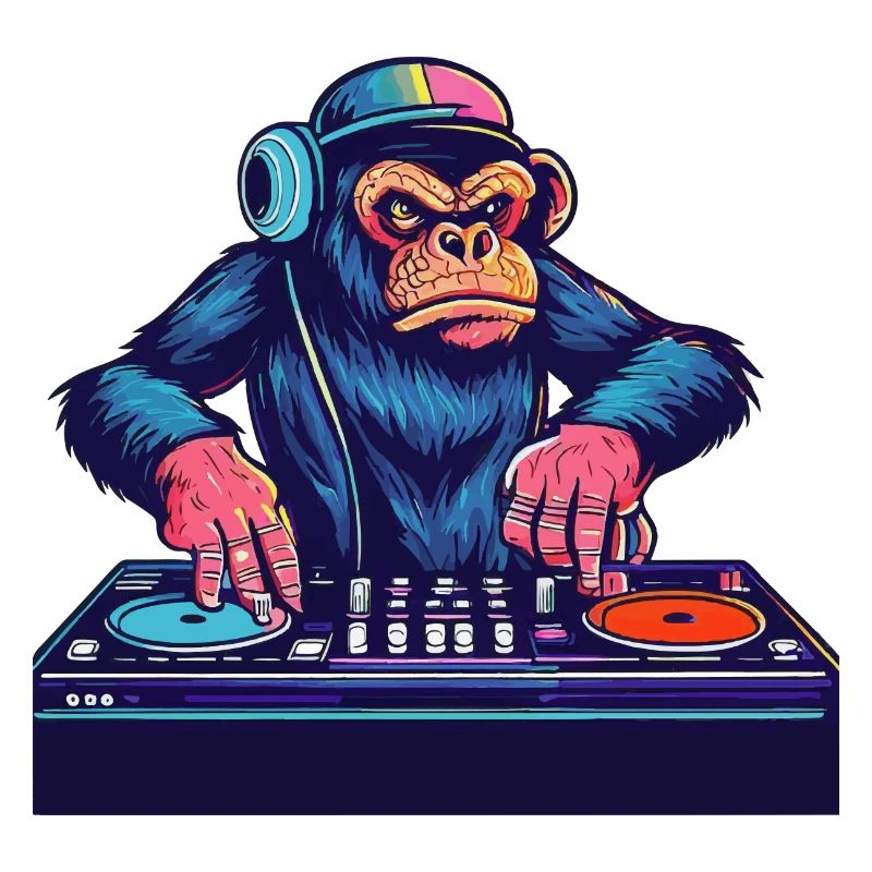 Chimpanzé DJ Gift Idea - DJ Monkey