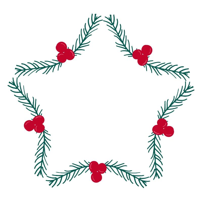 Weihnachtskranz in Sternform