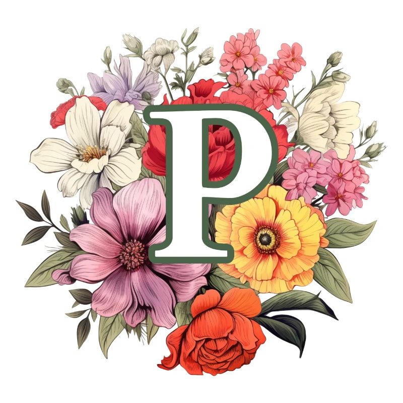 P Bouquet de monogramme