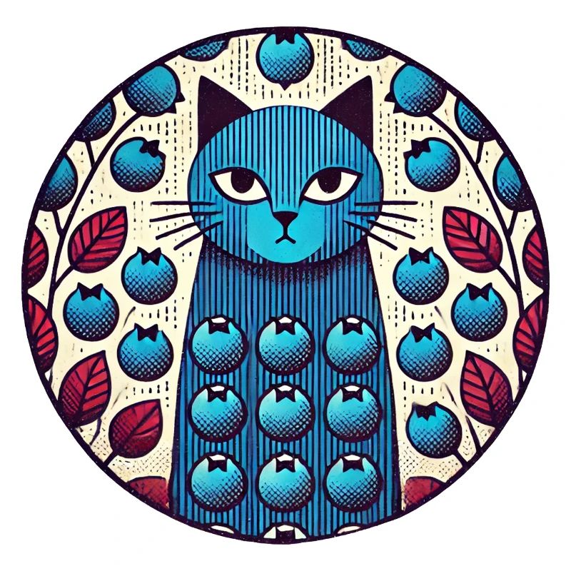 Blaubeer-Katze