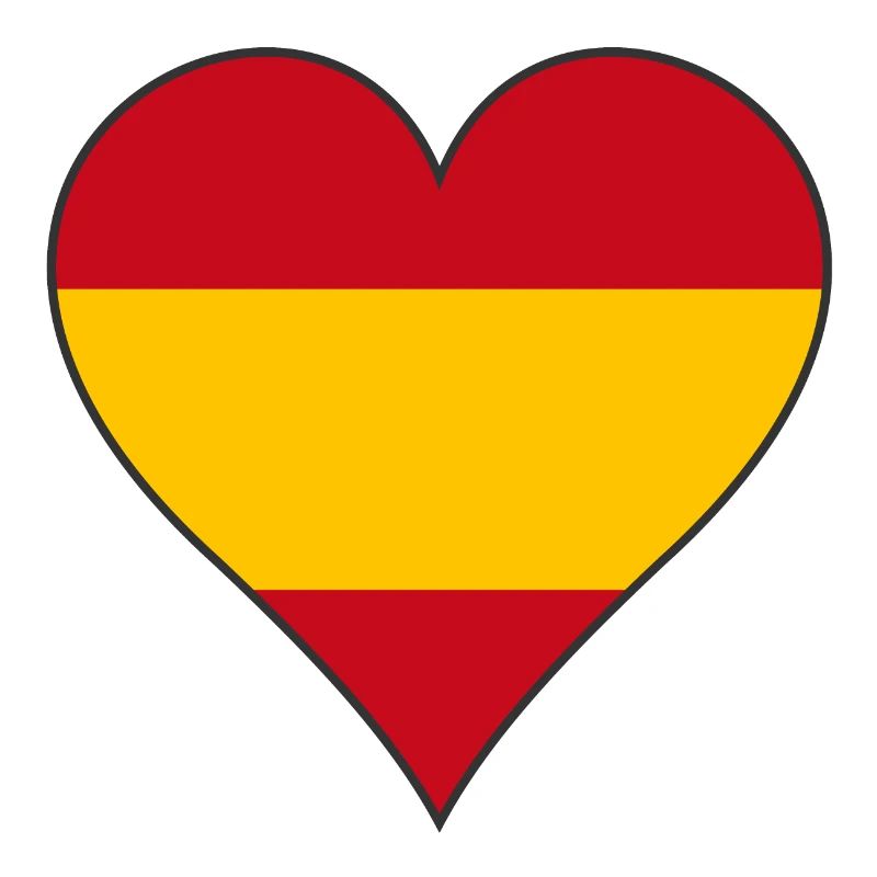 Spanien Flagge Herz