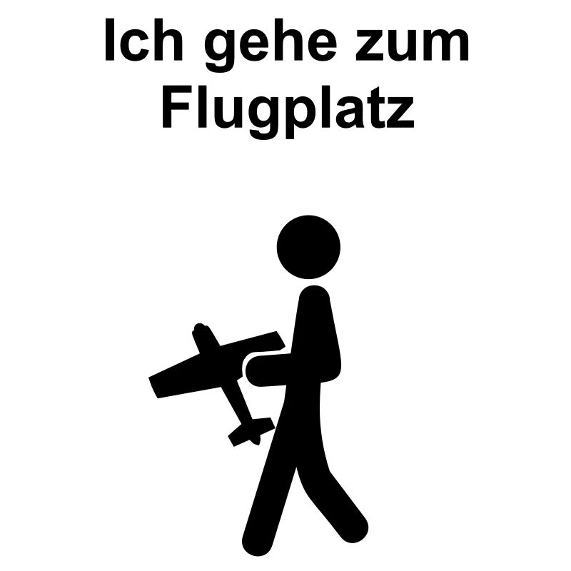 Ich gehe zum Flugplatz