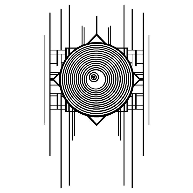Abstract Gemoetric Art Deco Ringel Design