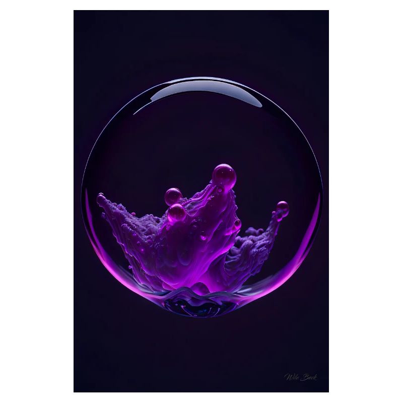 Nuages dans une bulle magenta 3