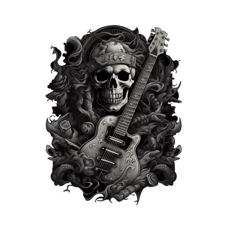 Squelette guitariste