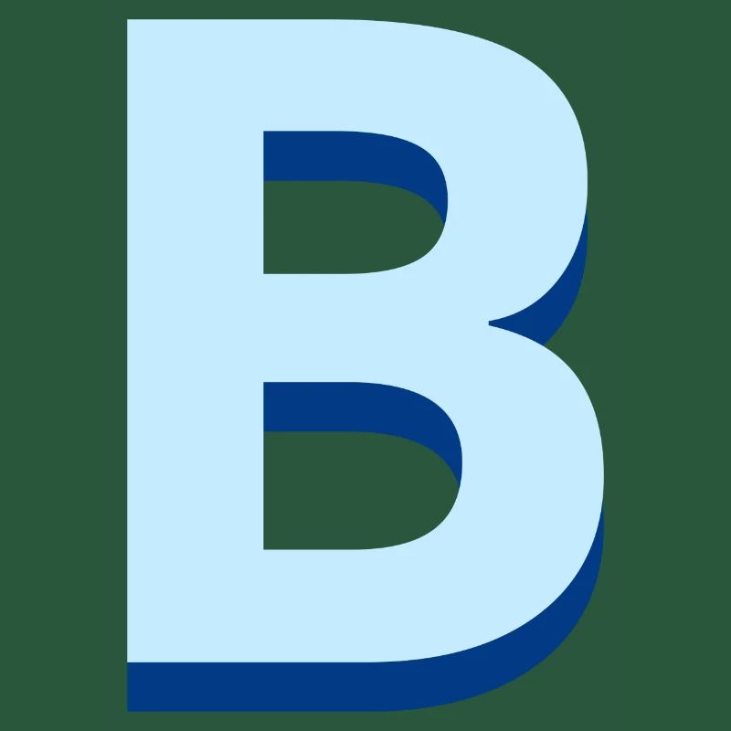 Pop und moderner blauer Buchstabe b
