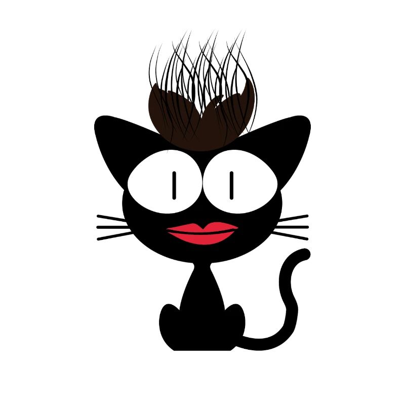 Verrückte Katze. Seltsame Katze – Lustige Haare
