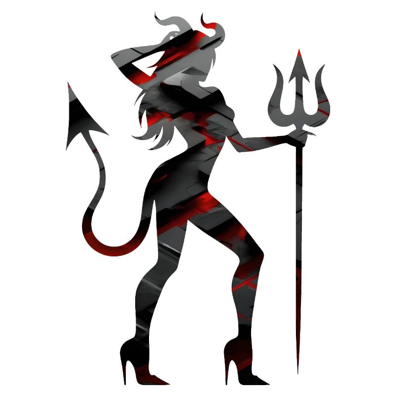 Fearless Demon Hunter Silhouette Design