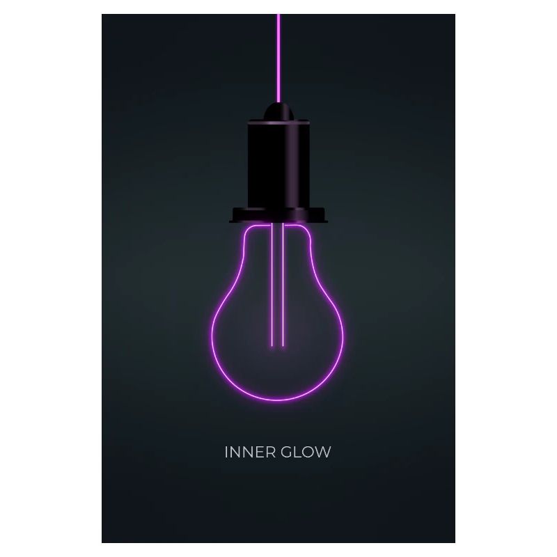 Inner Glow Neon Light Bulb Poster