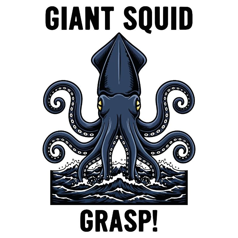 Calmar Géant Mer Abyss Grasp Giant Squid