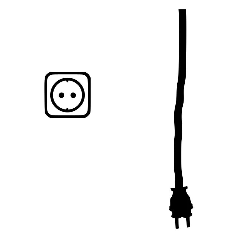 Stecker und Steckdose um Dinge unter Strom zu