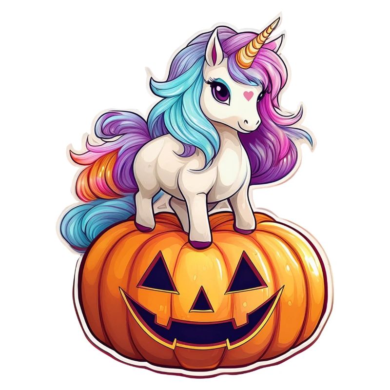 Conception de citrouille licorne d’Halloween
