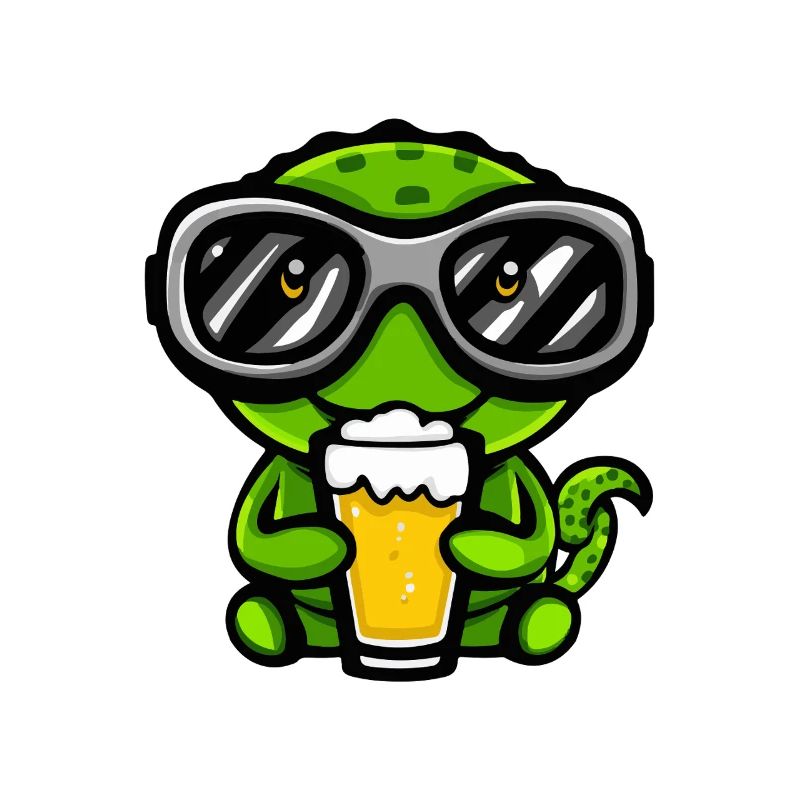 Chameleon Apres Ski Bier Comic
