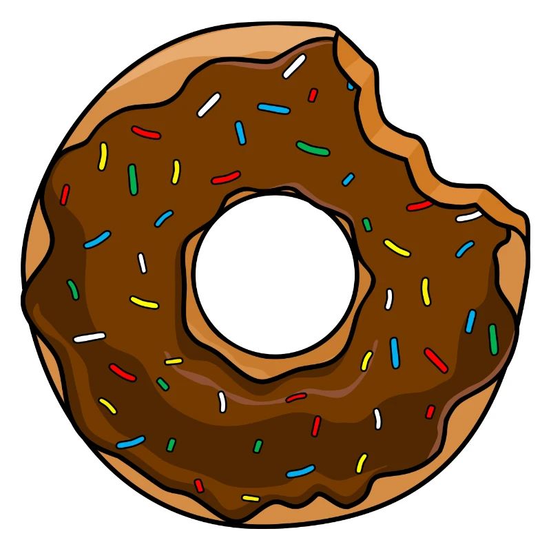 Donut mit Biss Schokolade