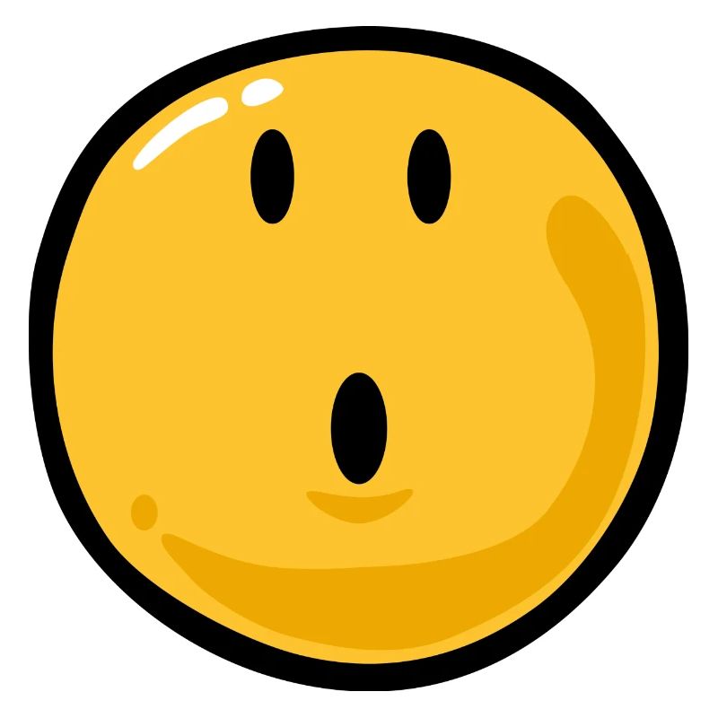 Smiley surprised