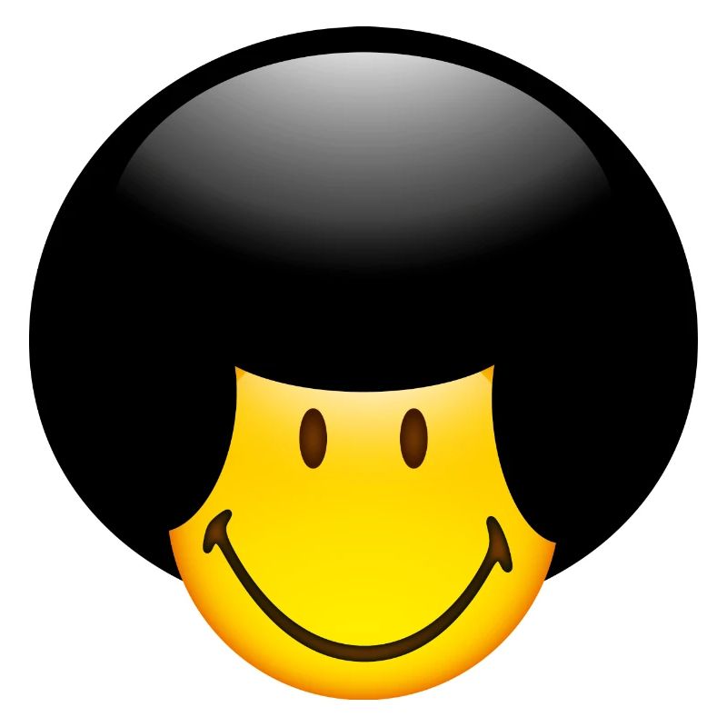 Smiley Glossy Afro