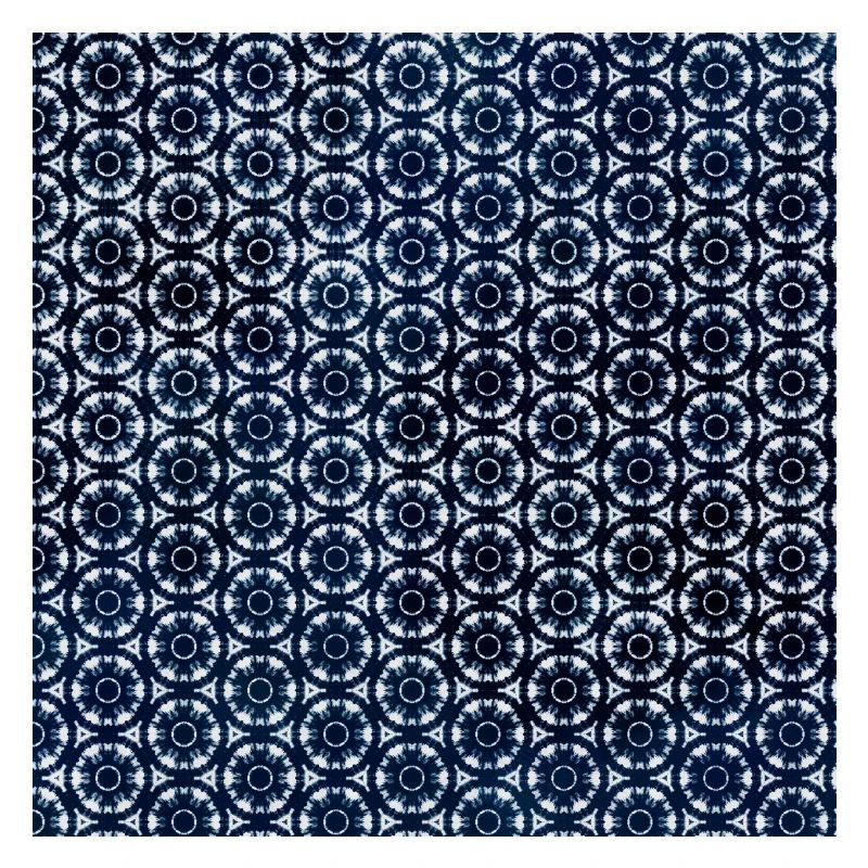 Silver Dark Blue Tie Dye Textile Pattern