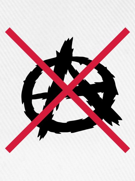 No anarchy symbol logo