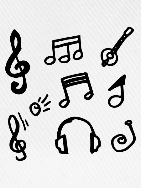 Lyt til Musik Noder Instrument Outfit