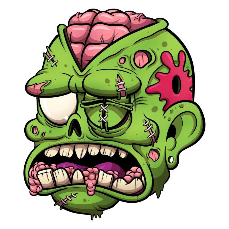Wounded Zombie Head