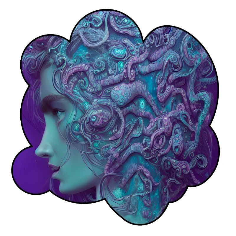 Divinité bleu profond