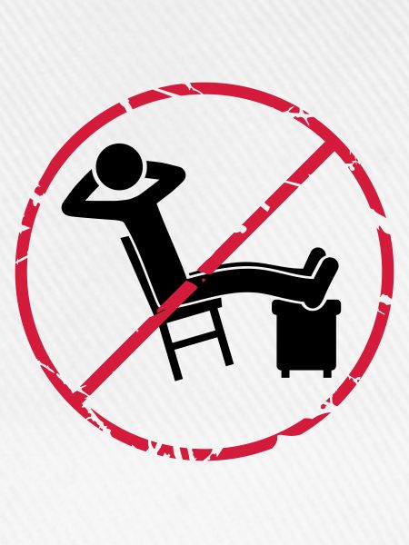 No relaxing zone sign
