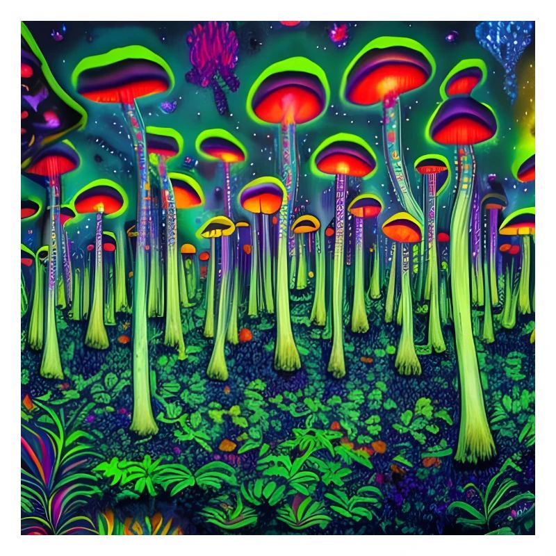 Magic psychedelic forest