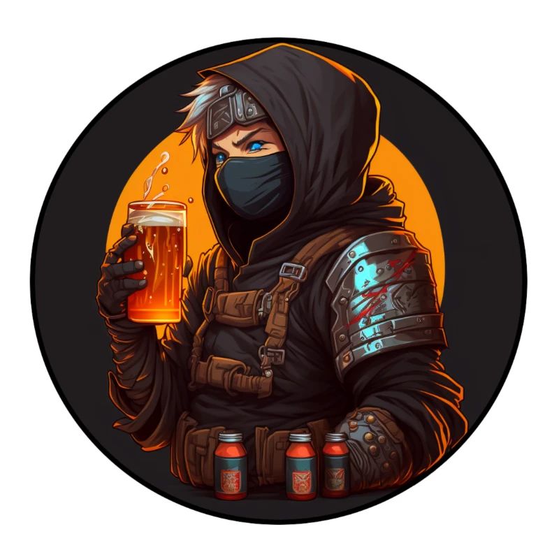 Ninja mit Bier