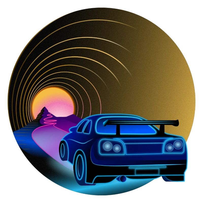R34 - Retro - Synthwave - Style