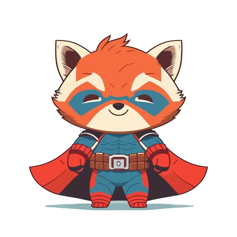 roter Panda Superheld