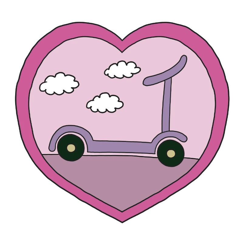 Roller im rosa Design