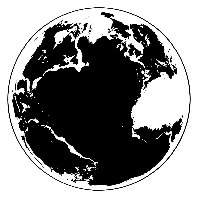 Planet Erde in schwarz/weiss