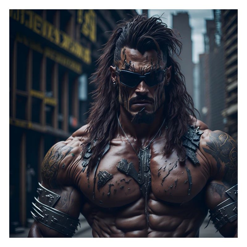 Futur Cyberpunkt Warrior