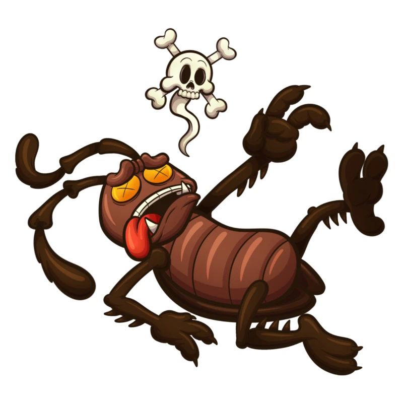 Dead Cartoon Cockroach