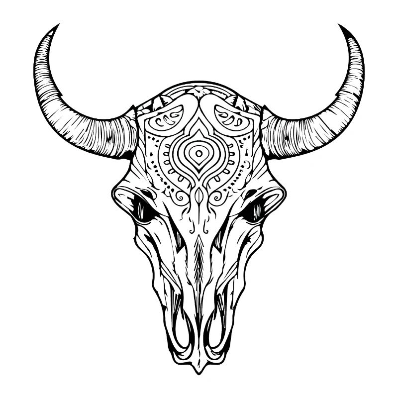Kuh Schädel Boho