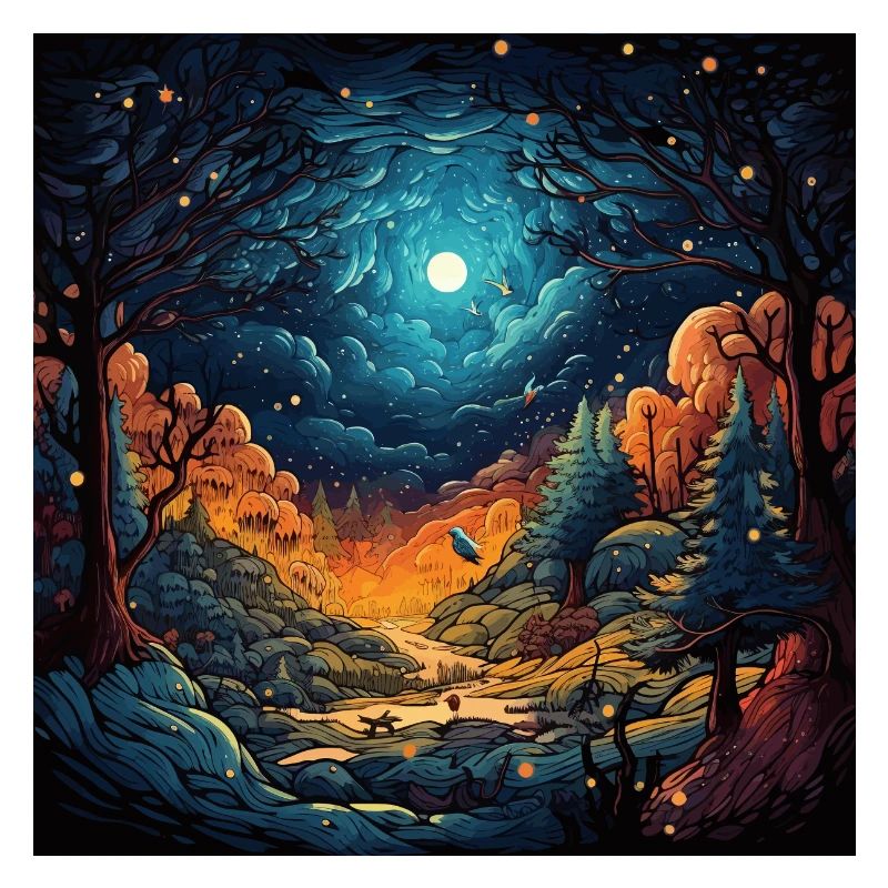 Forest at night