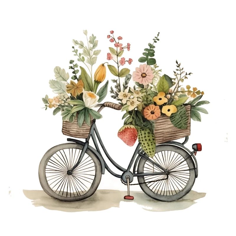 Fahrrad mit Blumen