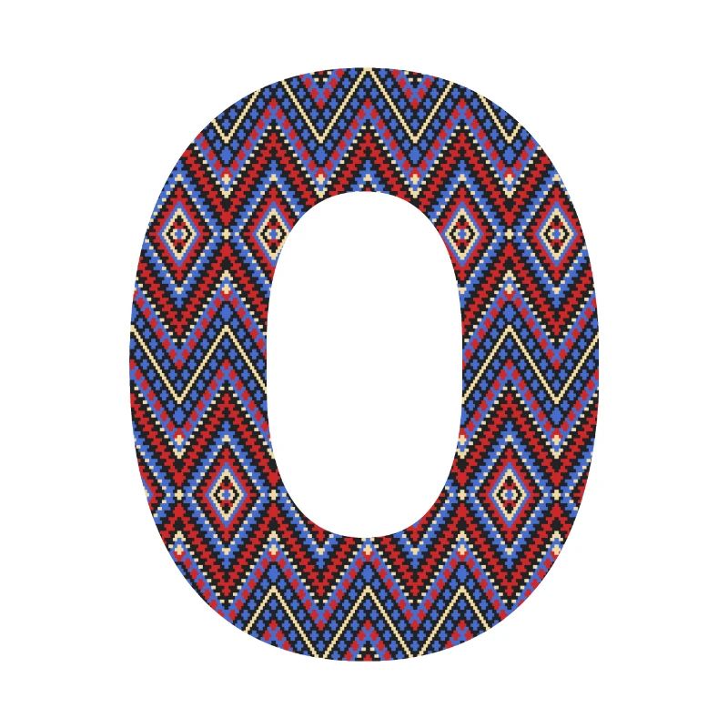 Monogram Letter O- geometric pattern