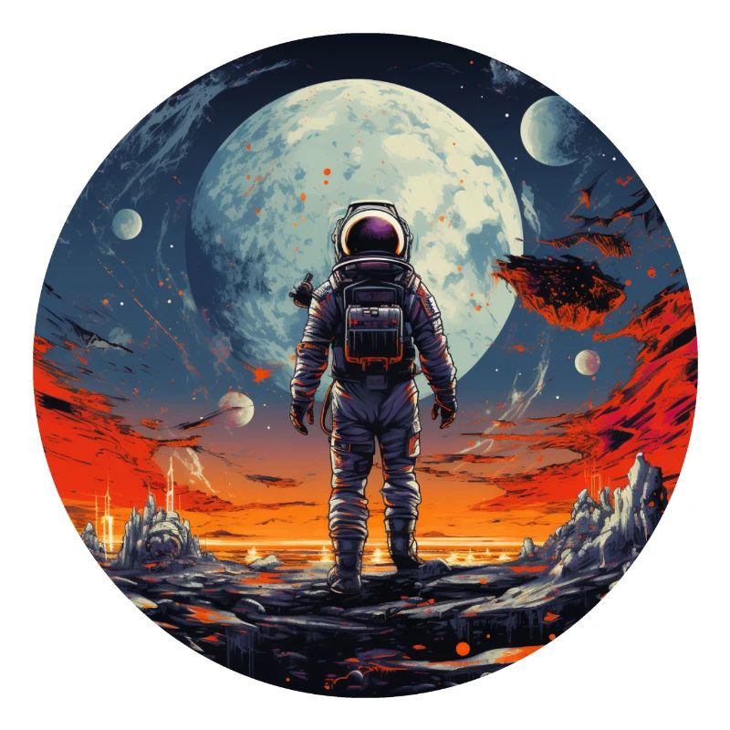 Conception cool d’astronaute nerd lors de la sortie dans l’espace